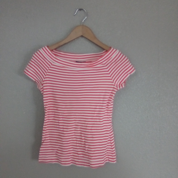 Striped Red and White Women's Top - Picture 1 of 3